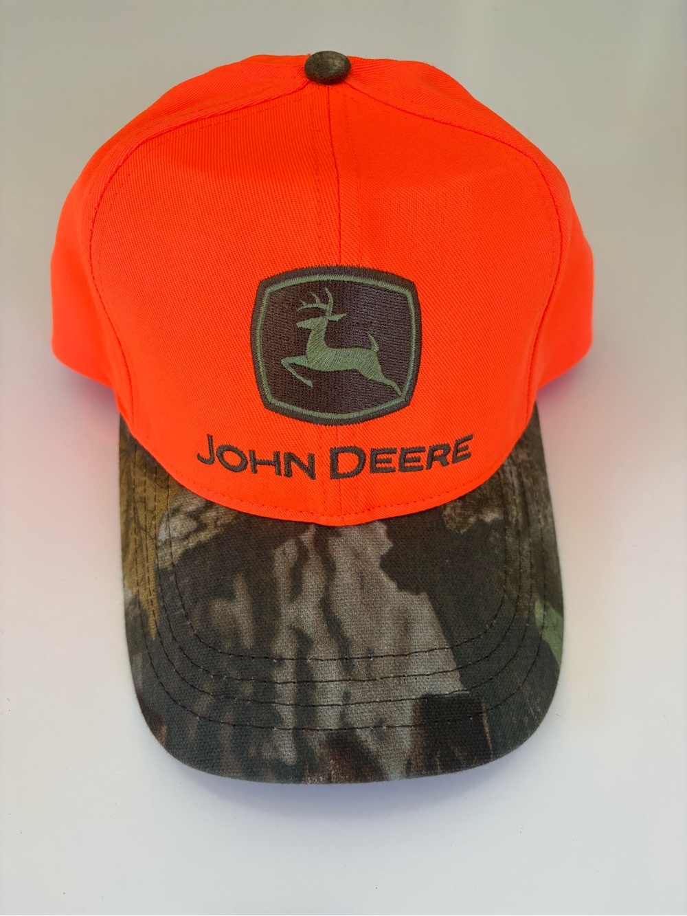 John Deere Orange and Camouflage Men's Cap